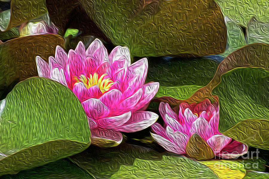 Pond Lotus  Painting by Francelle Theriot