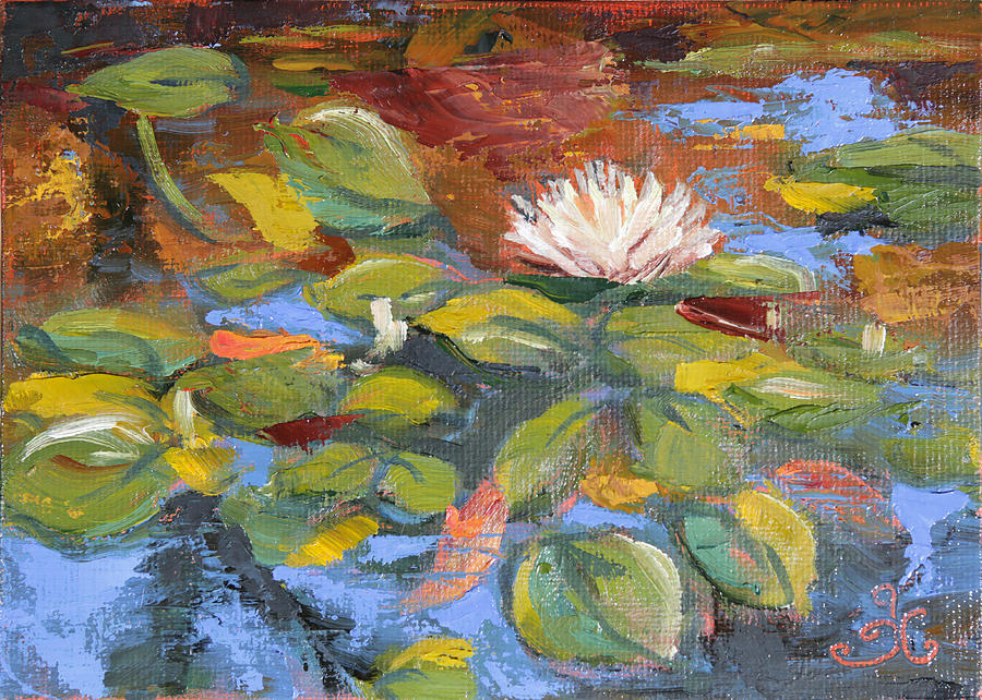 Pond Play Painting by Trina Teele