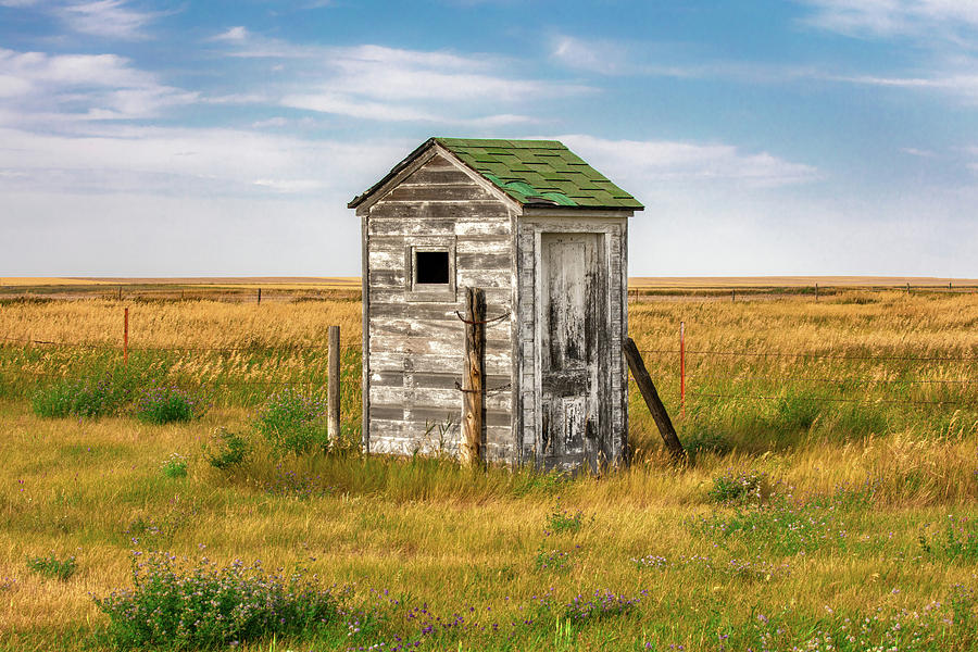 Montana Photograph - Pendroy Outhouse by Todd Klassy