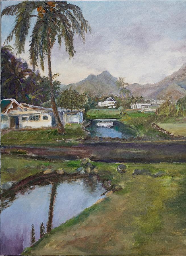 Ponds at Kaehu Bay Painting by Margaret Elliott