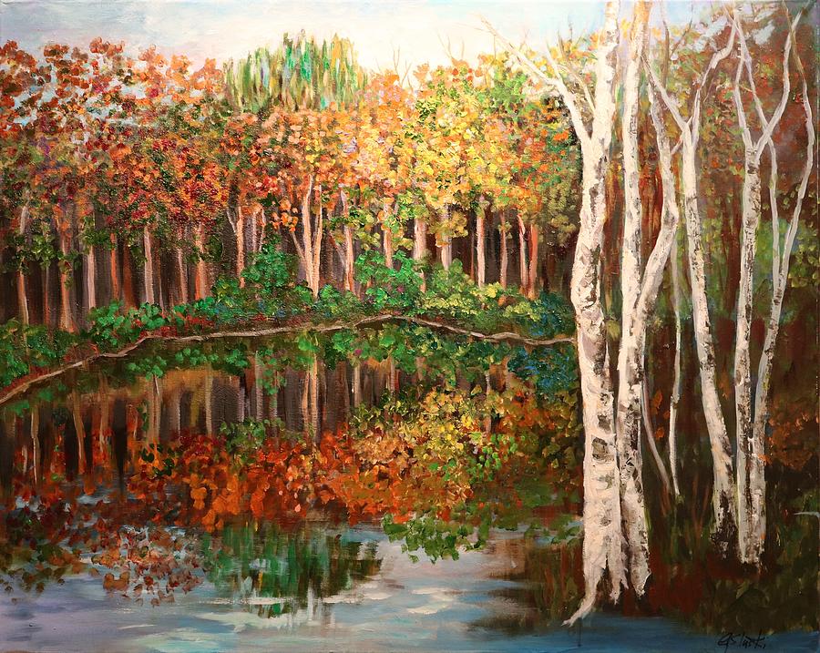 Ponds of Fox Valley Series No.1 Painting by Carole Sluski