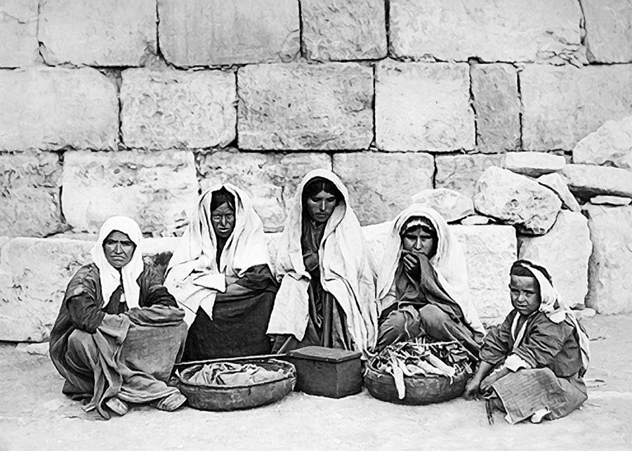 Ponfils 1898 Arab Women Painting by Munir Alawi