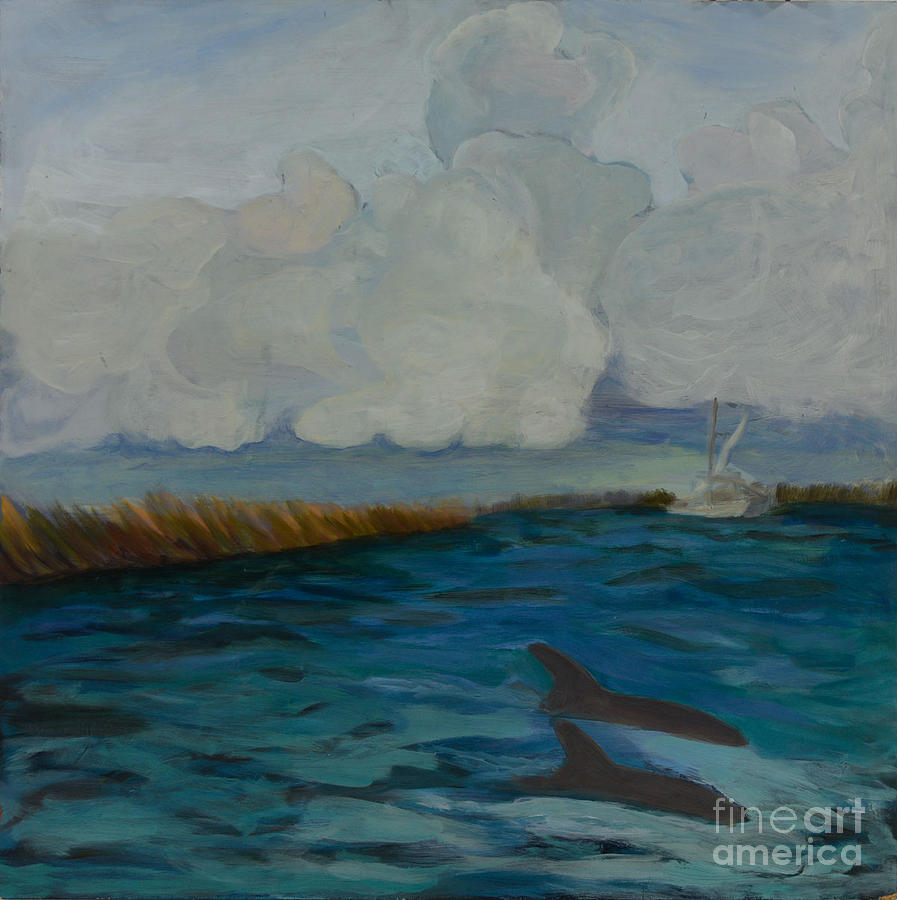 Pointe aux  Chien Painting by Carol Oufnac Mahan