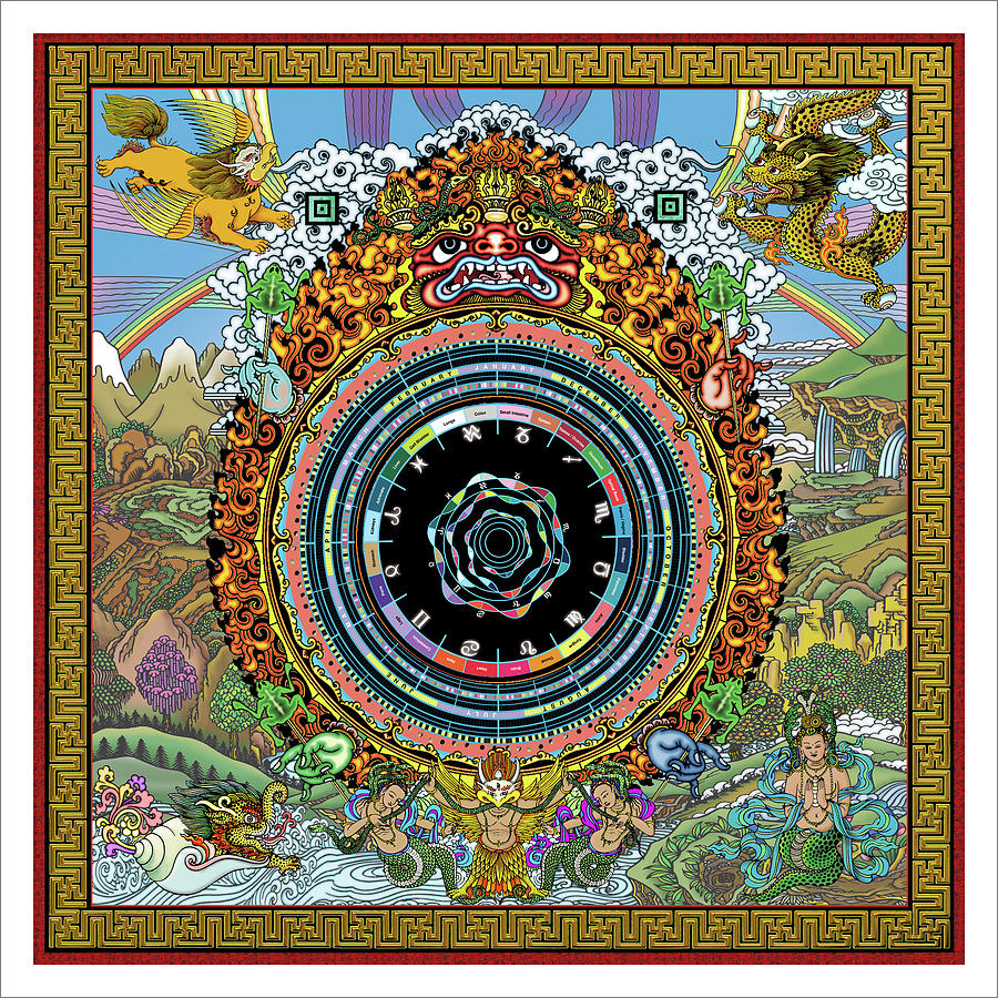 Pons Pulse Mandala Working Painting by Mark Myers
