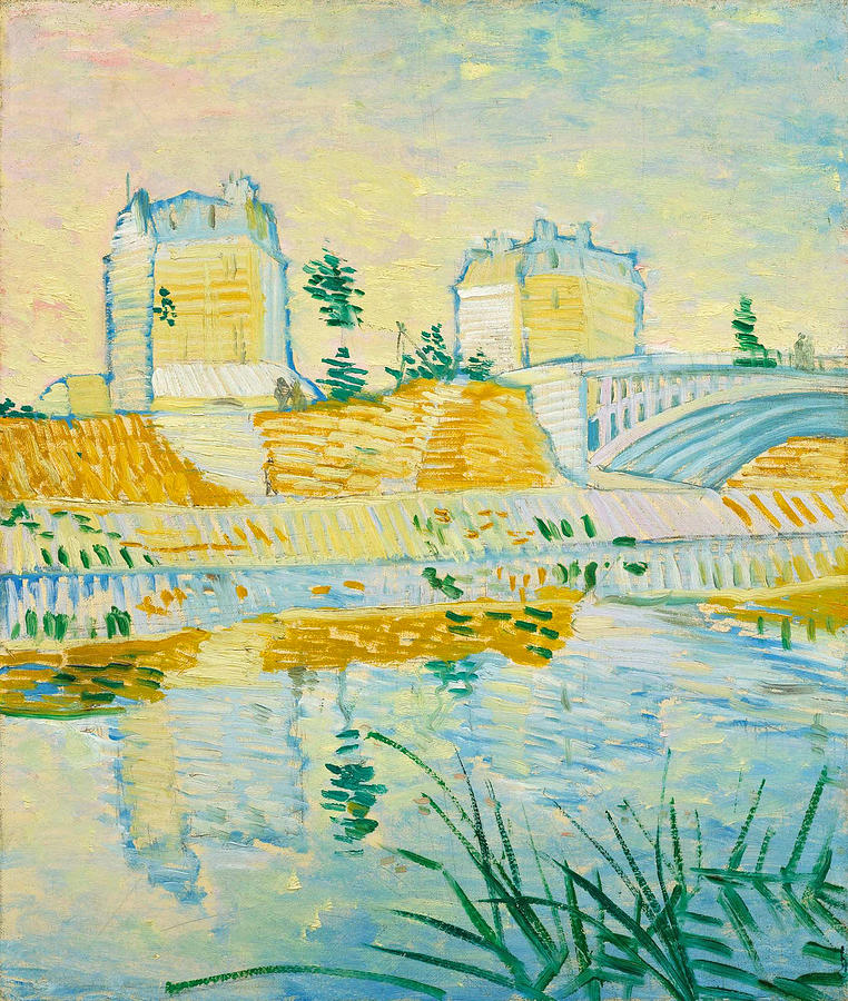 The Seine with the Pont de Clichy #2 Painting by Vincent van Gogh