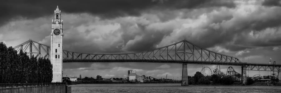 Bridge Photograph - Pont Jacques-Cartier 001 BW by Lance Vaughn