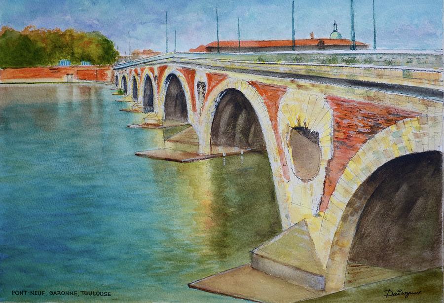 Pont Neuf sur la Garonne at Toulouse Painting by Dai Wynn
