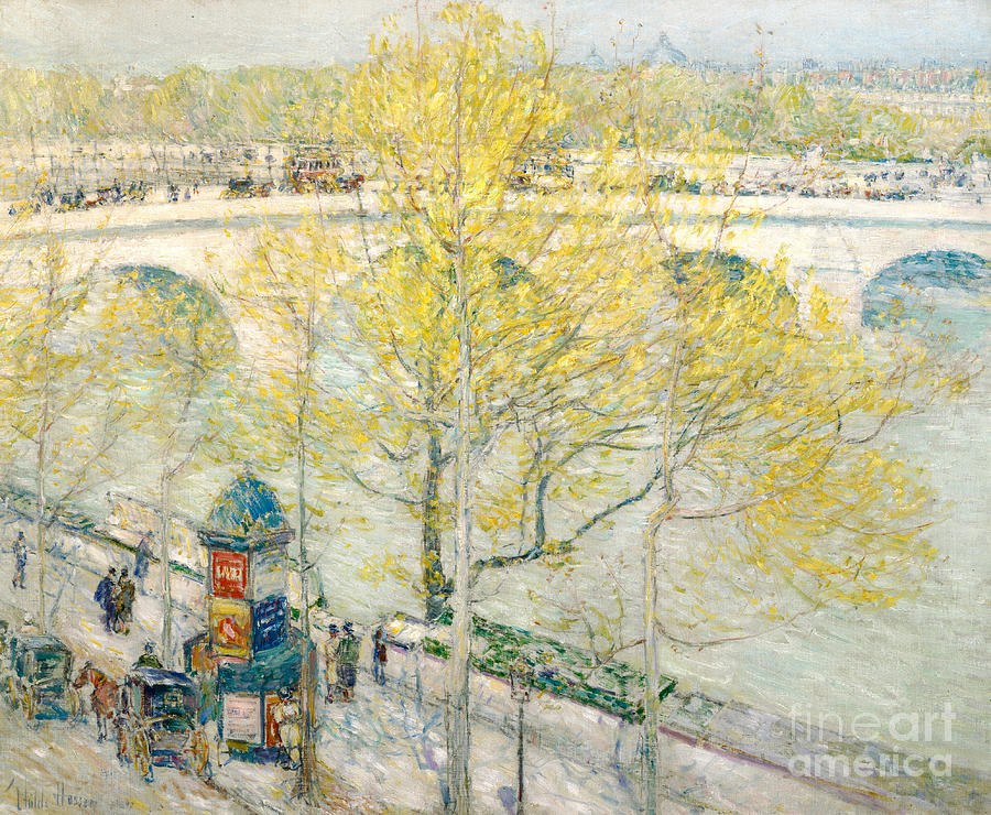 Pont Royal, Paris, 1897 by Childe Hassam Painting by Childe Hassam