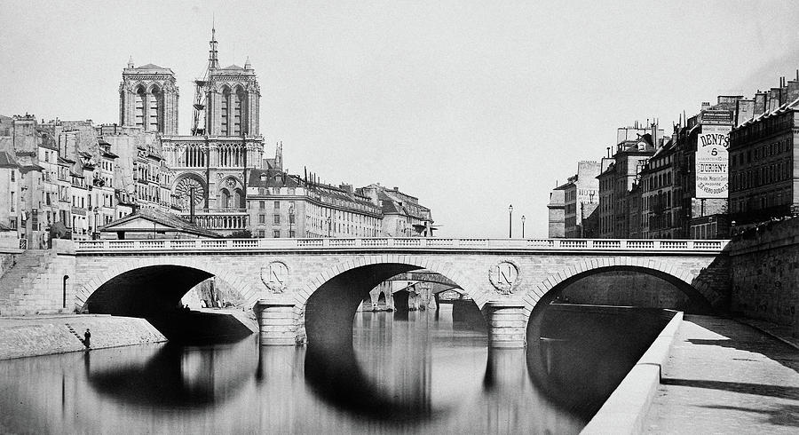 Pont Saint Michel Paris 1859 Photograph by Andrew Fare