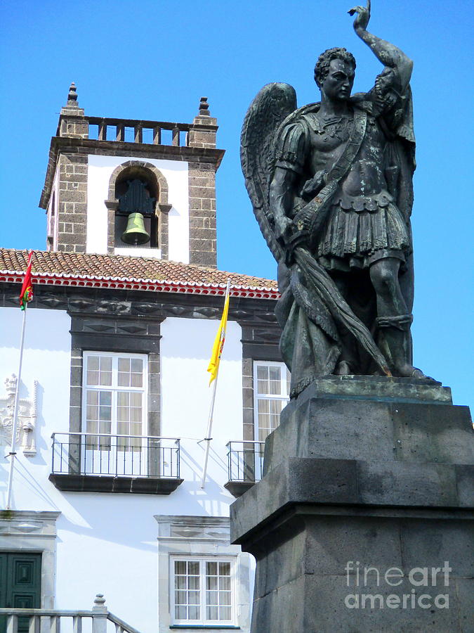 Ponta Delgada Statue 1 Photograph by Randall Weidner