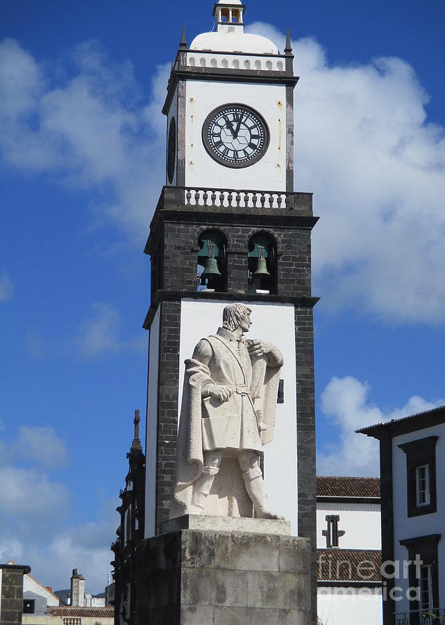 Ponta Delgada Statue 4 Photograph by Randall Weidner