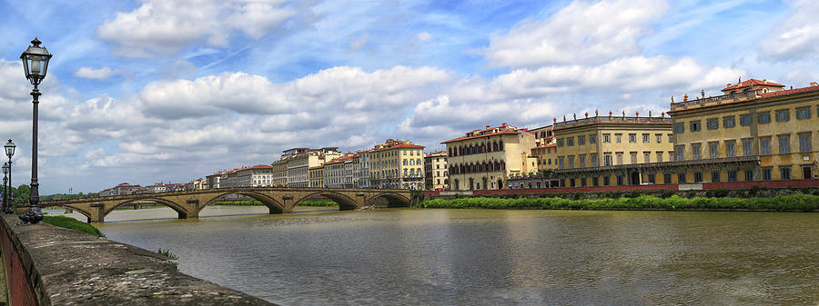 Ponte alle Grazie Panorama Photograph by Dave Mills