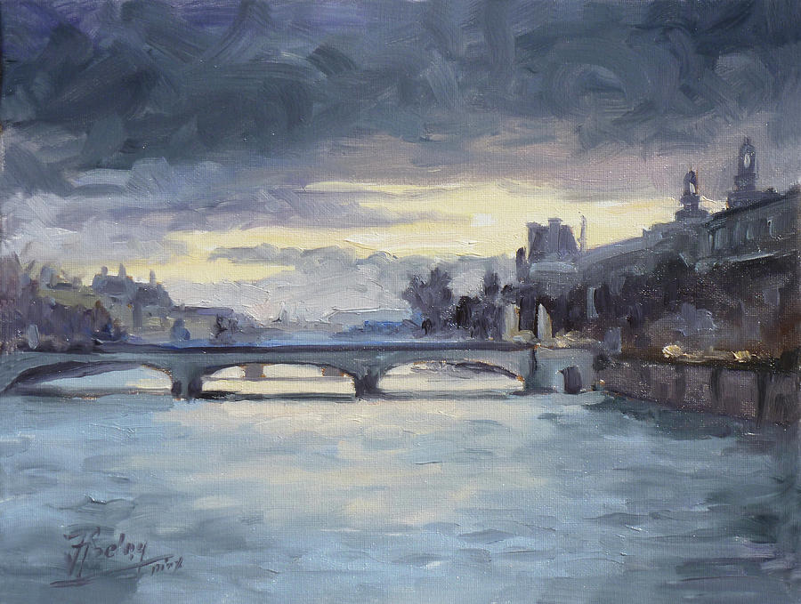 Pont du Carrousel, Paris Painting by Irek Szelag