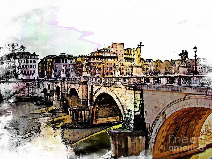 Ponte San Angelo, Rome, Italy Photograph by Al Bourassa