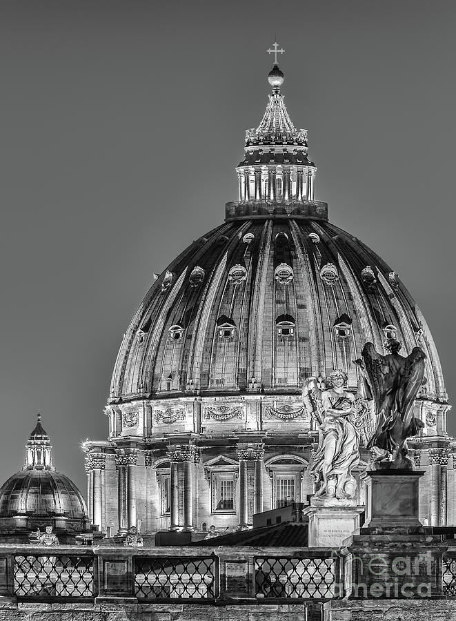 Architecture Photograph - Ponte Sant Angelo and St. Peters Basilica by Henk Meijer Photography