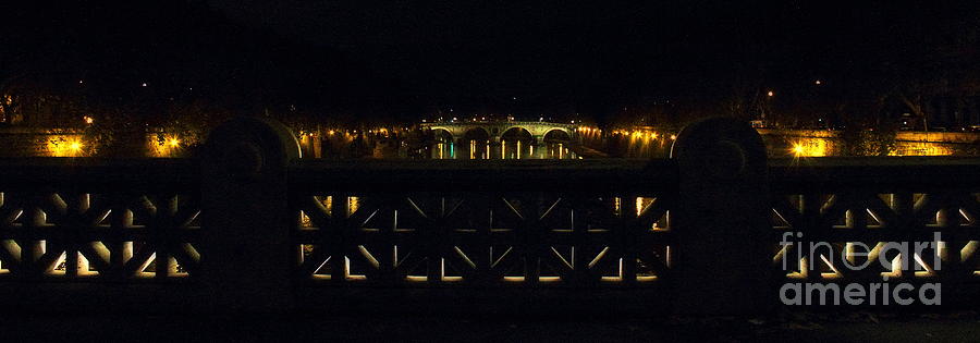 Ponte Sisto at Night Photograph by Angela Rath