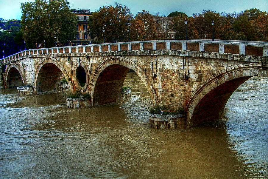Ponte Sisto Bridge Rome Photograph by Roger Passman