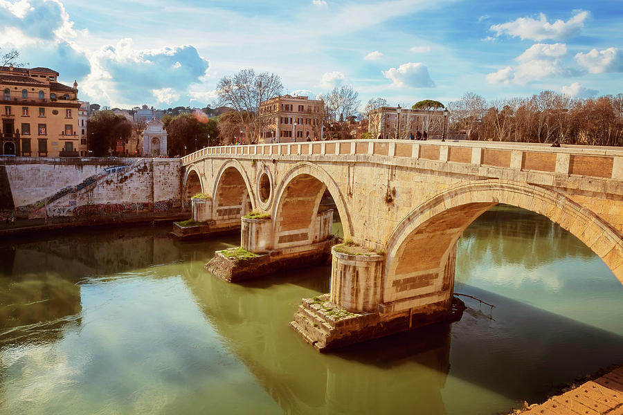 Bridge Photograph - Ponte Sisto Rome Italy by Joan Carroll