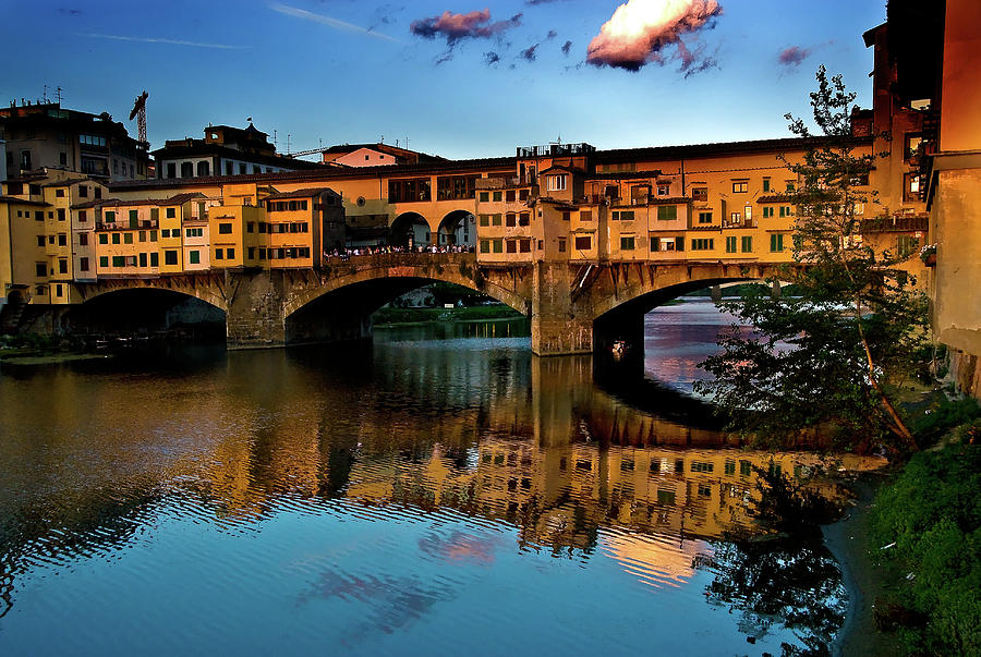 Ponte Vecchio from west  Photograph by Harry Spitz