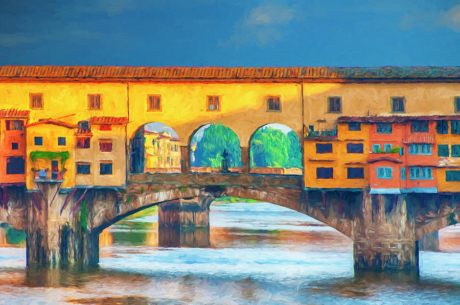 Ponte Vecchio Impression Digital Art by Mick Burkey