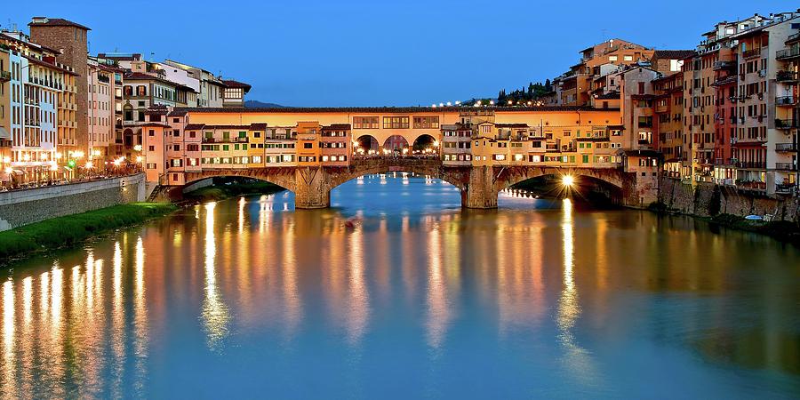 Ponte Vecchio Lights Photograph by Frozen in Time Fine Art Photography