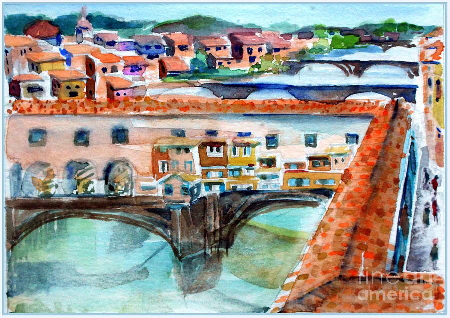 Ponte Vecchio Painting by Mindy Newman