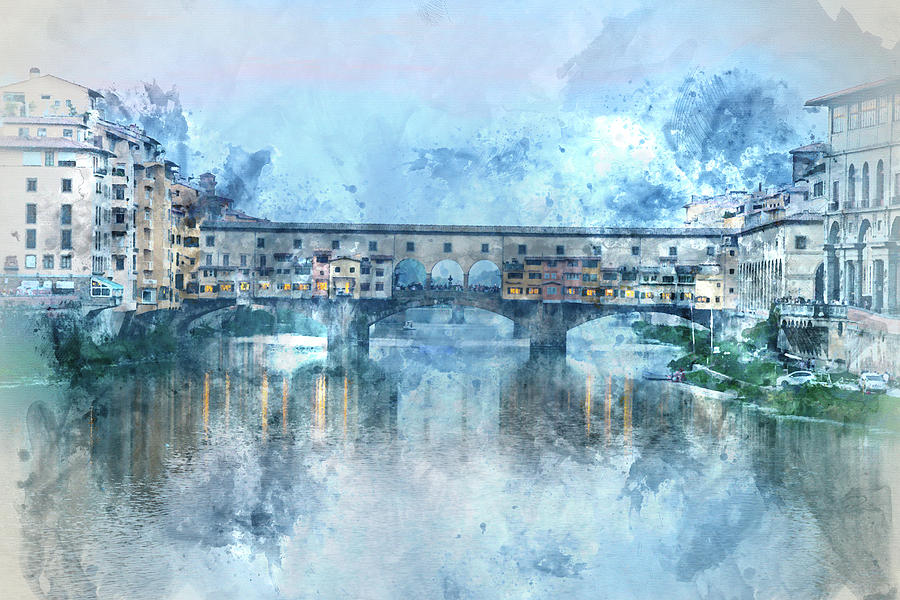Ponte Vecchio On The River Arno In Florence, Italy Photograph