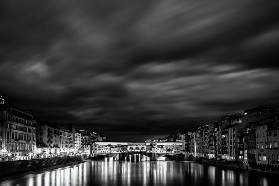 Ponte Vecchio Reflections Photograph by Andrew Soundarajan
