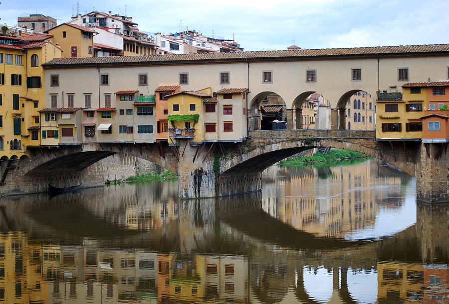 Ponte Vecchio Reflects. Photograph by Terence Davis