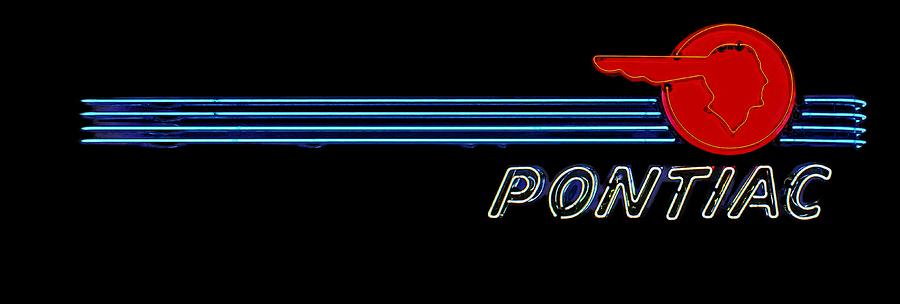 Pontiac Neon Sign Digital Art by David Caldevilla