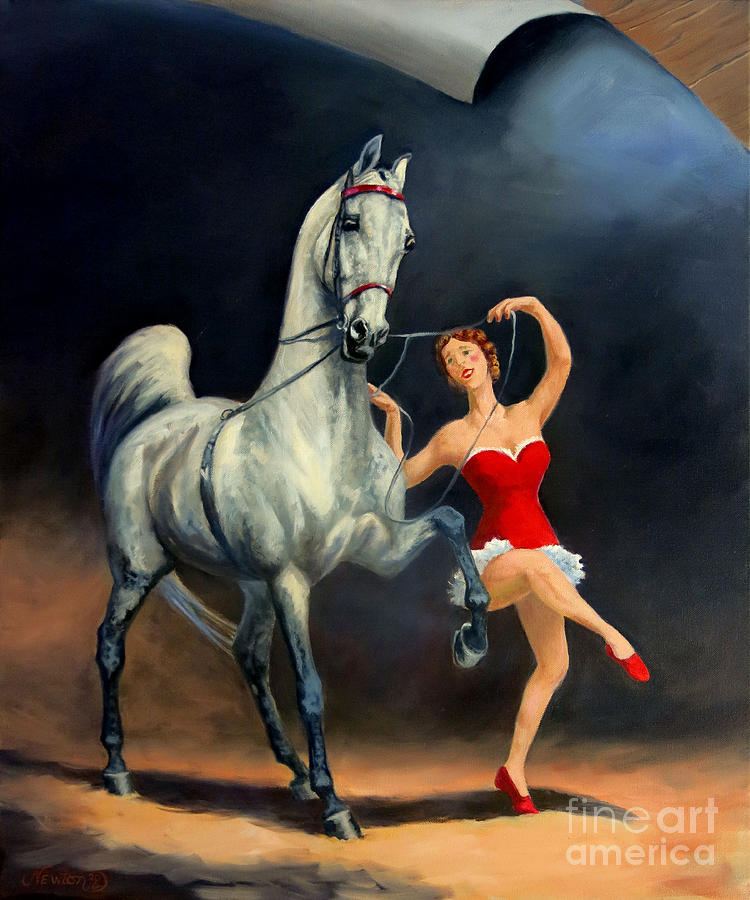 Horse Painting - Pony Ballet by Jeanne Newton Schoborg