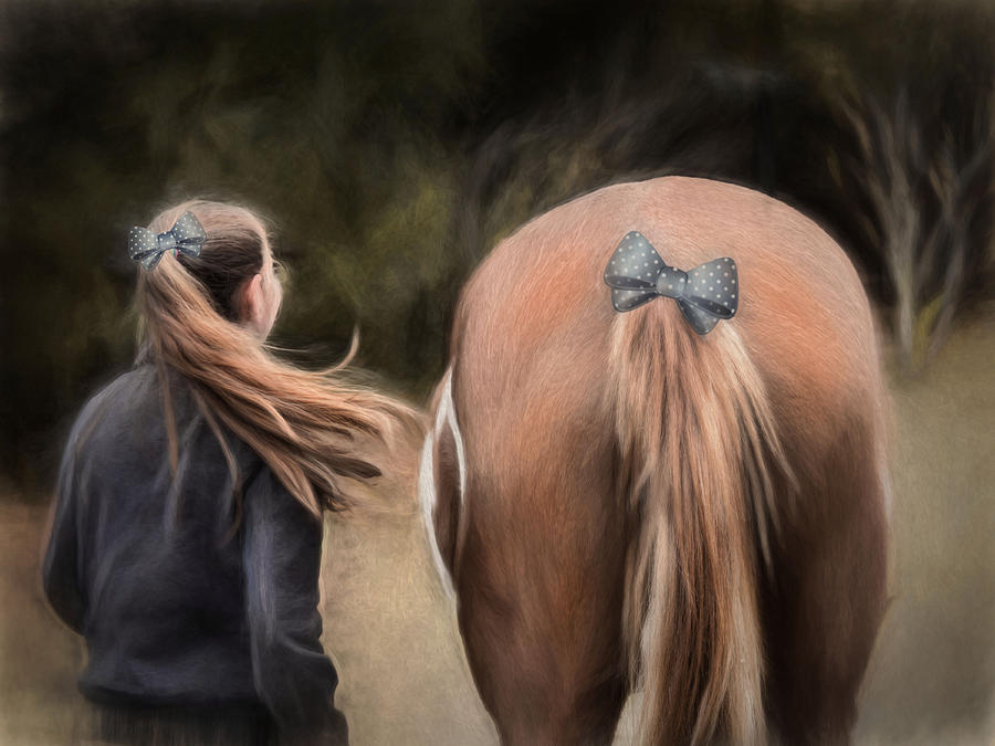 Horse Photograph - Ponytails Forever by Robin-Lee Vieira