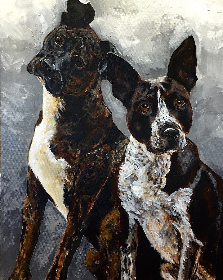 Pooches Painting by Joel Tesch