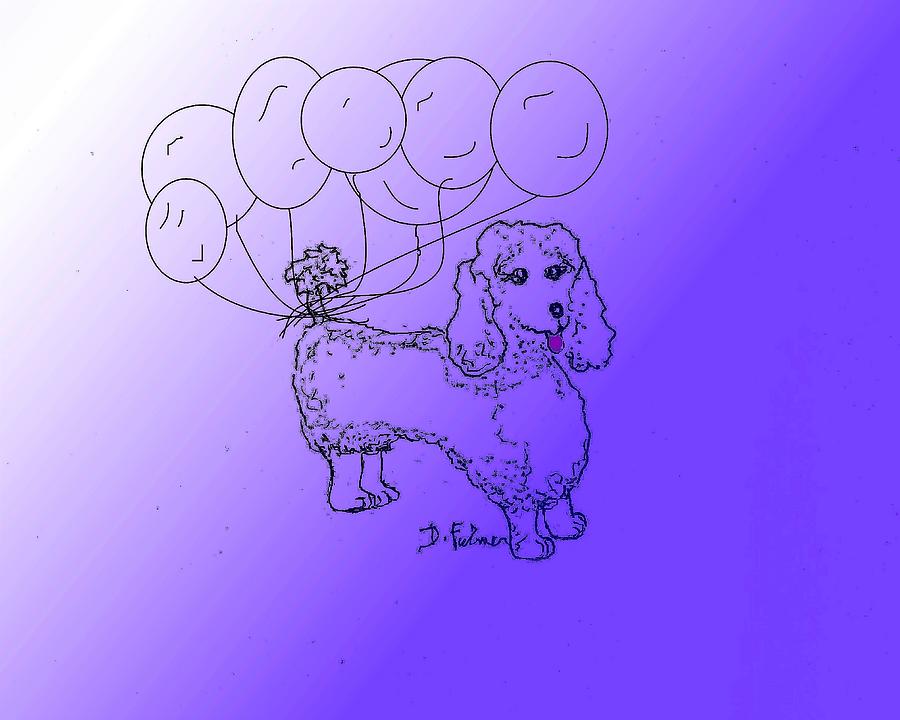 Poodle Drawing by Denise F Fulmer
