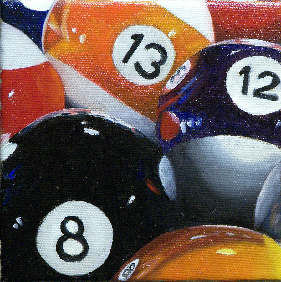 Pool Balls 1 Painting by Kathy Lumsden | Fine Art America