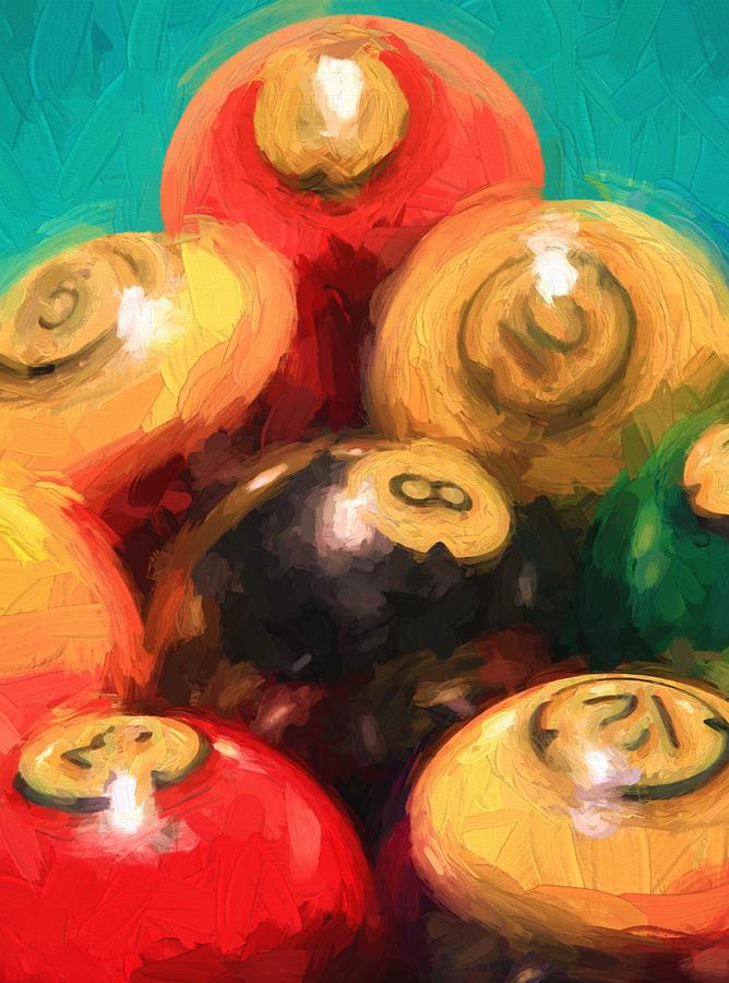 Pool Balls Painting by Dan Sproul