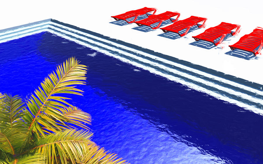 Pool Deck Digital Art by Richard Rizzo - Fine Art America