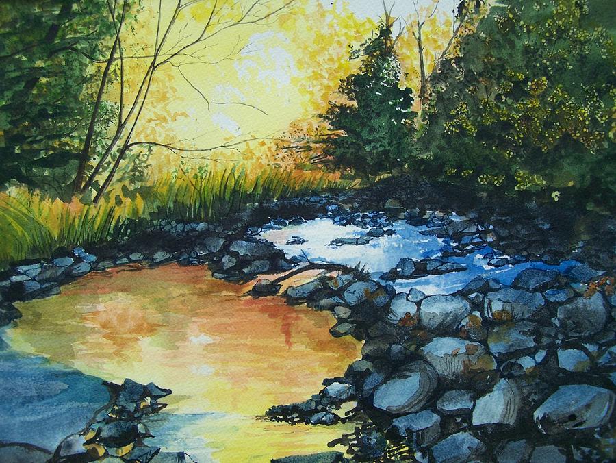 Pool of Gold Painting by Lynn Babineau