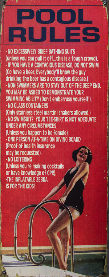 Pool Rules Photograph by Roger Mullenhour