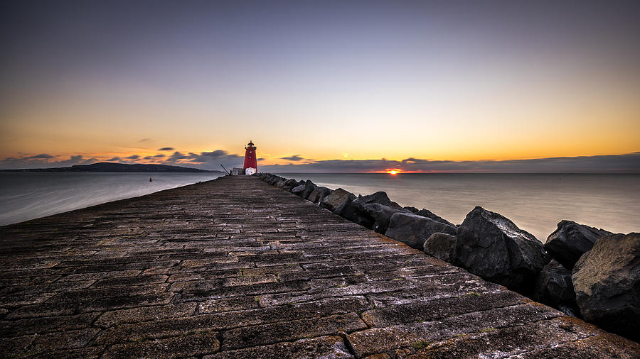 Poolbeg lighthouse, Dublin, Ireland - Seascape photography Photograph by Giuseppe Milo