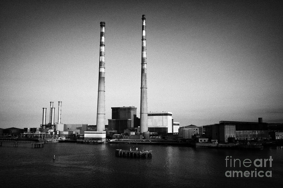 Landmark Photograph - Poolbeg Power Station Dublin Port Ireland by Joe Fox