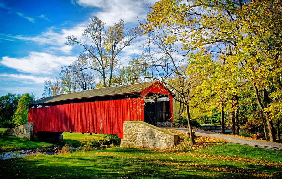 Poole Forge Covered Bridge Photograph by Carolyn Derstine