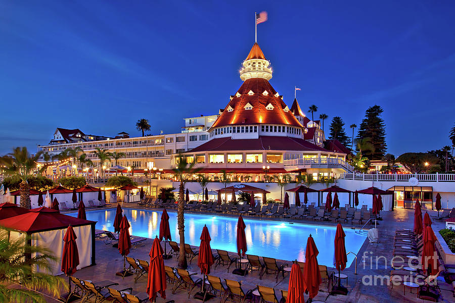 Poolside at the Hotel del Coronado  Photograph by Sam Antonio