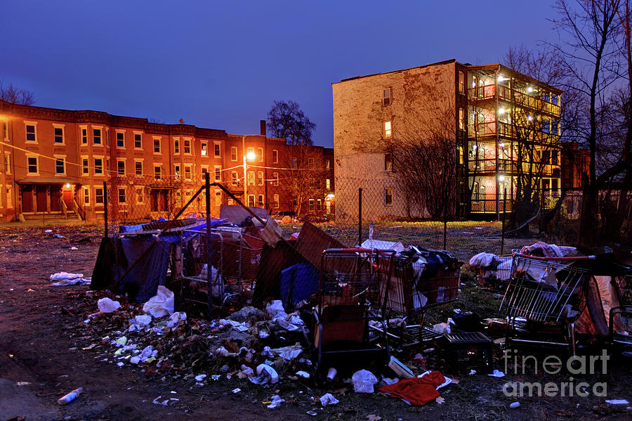 Architecture Photograph - Poor American Slum in Holyoke, Massachusetts by Denis Tangney Jr