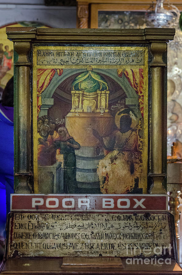 Church Of Nativity Photograph - Poor Box in the Church of Nativity, Bethlehem by Perry Rodriguez