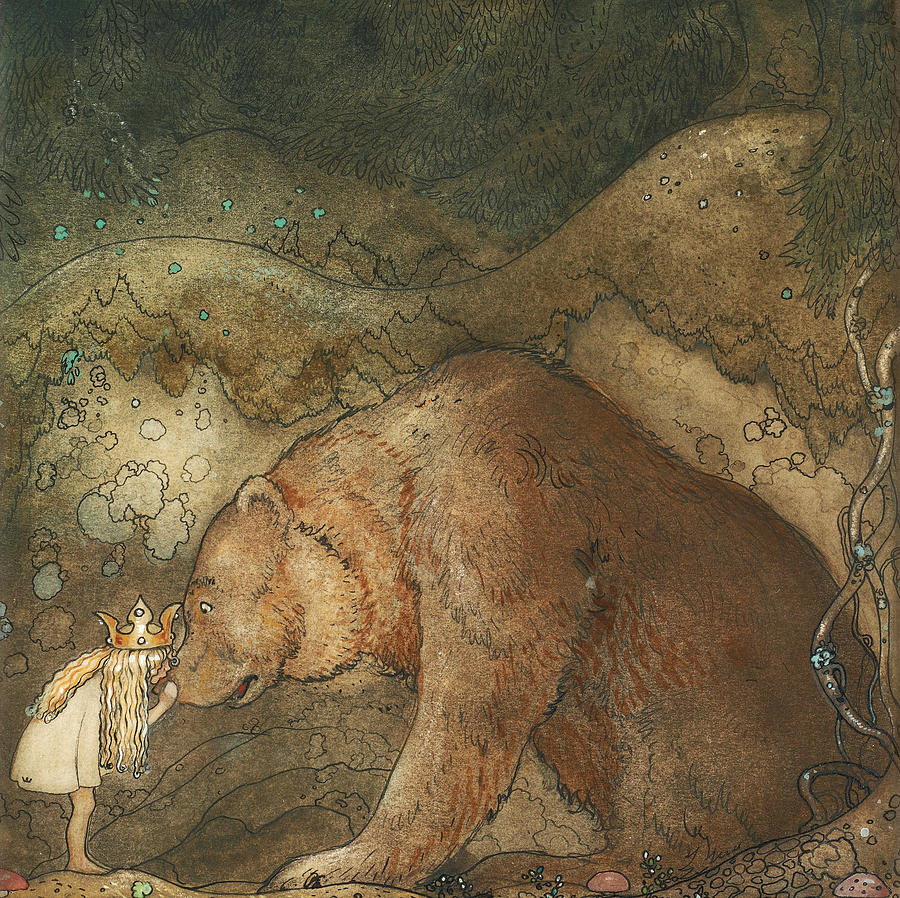 Poor Little Basse Painting by John Bauer