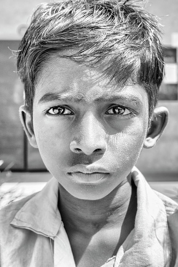 Poor sa indian boy portrait by LEBLOND Catherine