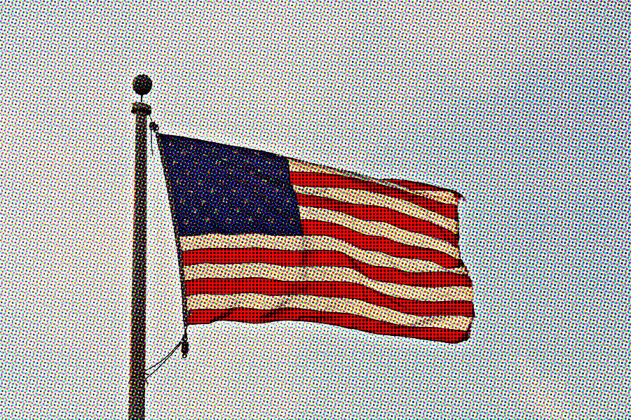 Pop Art American Flag- Fine Art Photograph by KayeCee Spain
