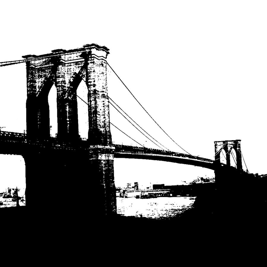 Pop Art Brooklyn Bridge New York City Digital Art by Meliha HIZLI - Fine  Art America
