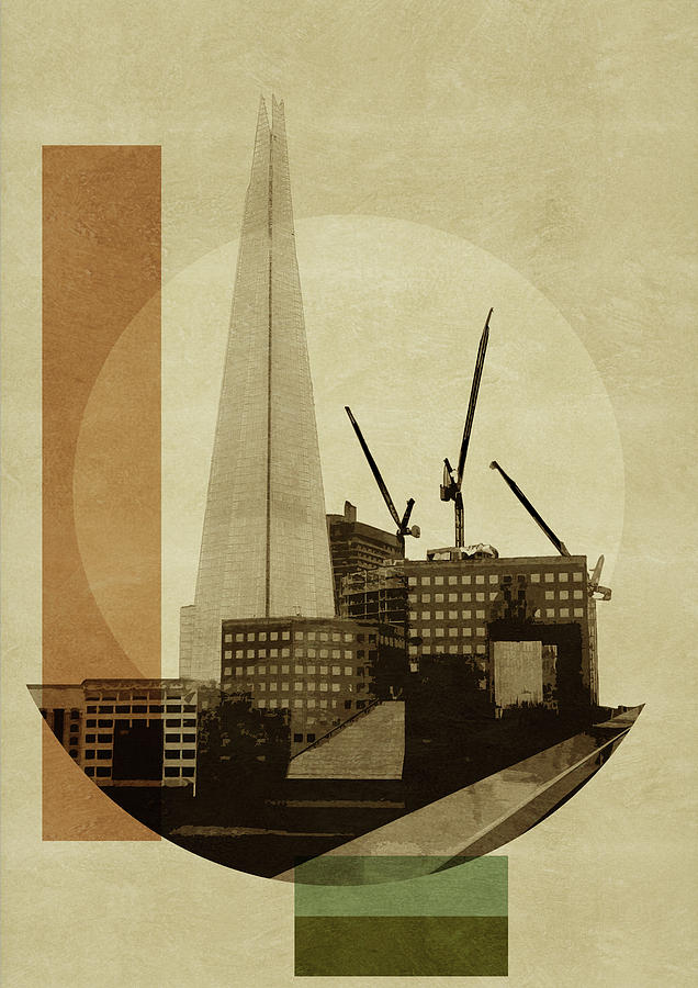 Pop Art Deco London - Shard Painting by BFA Prints